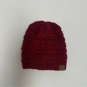 CC Knit Red/Burgundy Hat